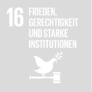 UN Goal 16 - Frieden, Gerechtigkeit und starke Institutionen