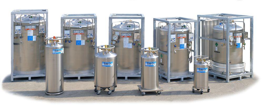 Euro-cíl folyékony nitrogén tartályok különféle méretekben