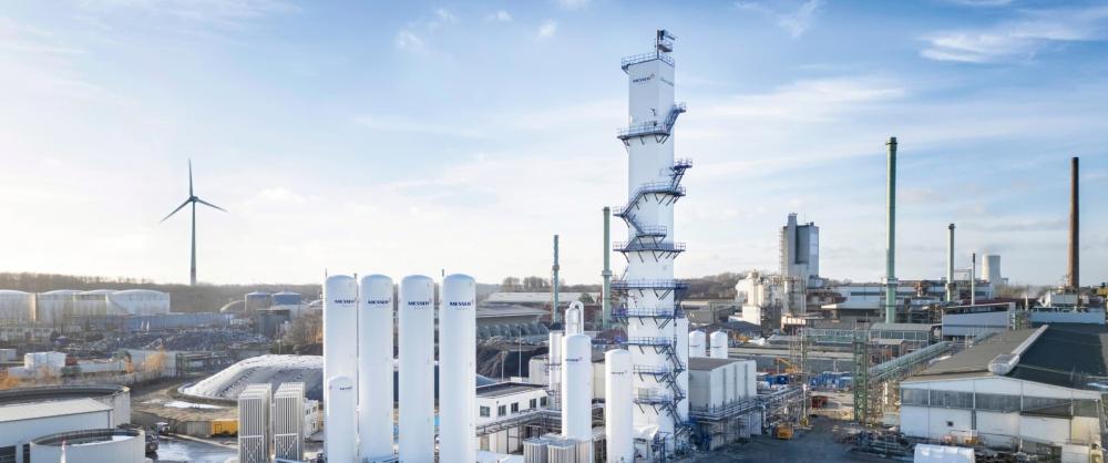 Új Messer levegőszétválasztó üzem (ASU) Lünenben, Németországban